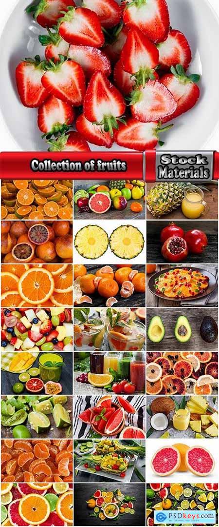 Collection of fruits set orange mandarin orange lemon pineapple juice 25 HQ Jpeg