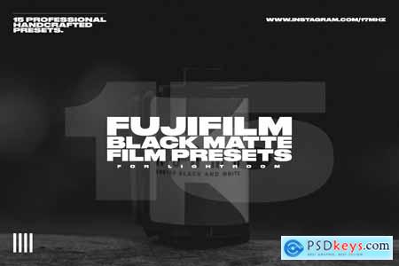 15 Fuji Film Black Matte LR Presets
