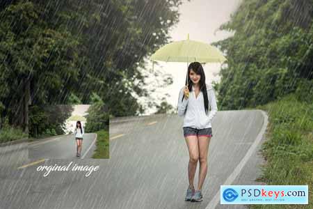 Raining Photoshop Action