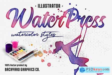 WaterPress Vector Watercolor Effects