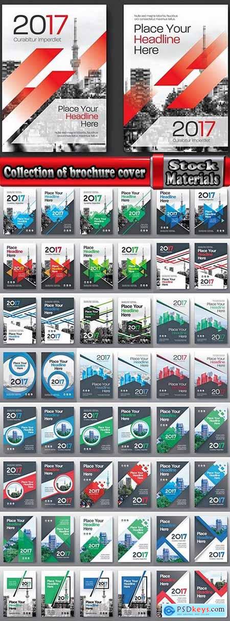 Collection of brochure cover template for advertising banner invitation flyer 9-25 EPS