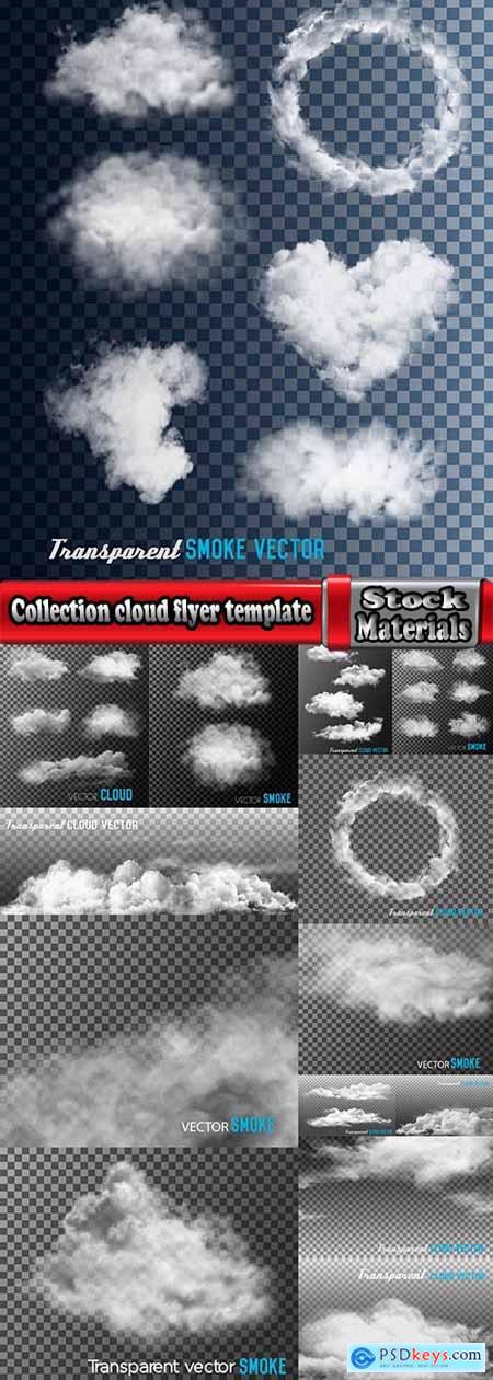 Collection cloud flyer template is an example of banner vector image 14 EPS