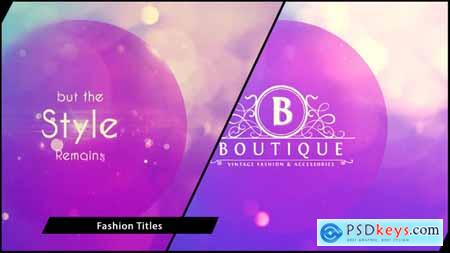 Videohive Glamour Titles Free