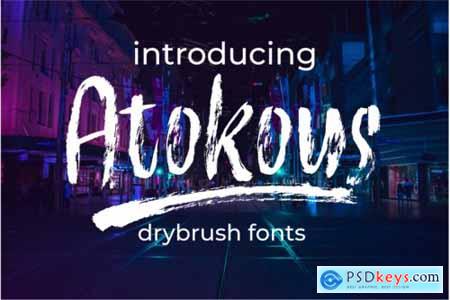 Atokous Dry Brush Fonts