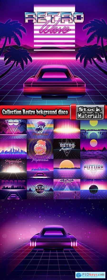 Collection Restro bekgraund disco party flyer banner cover Invitation card 18 EPS