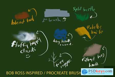 Bob Ross Inspired Procreate Brushes