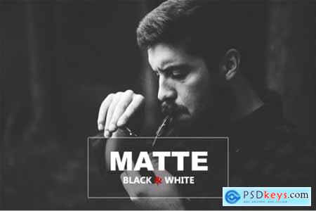 Matte Black And White Photoshop Action
