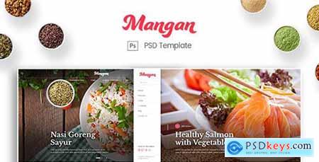 Mangan - Food Recipe Sharing PSD Template