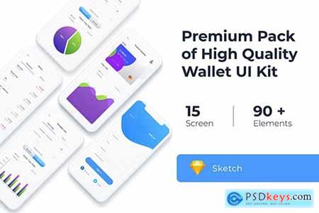 Wallet UI KIT for Photoshop, Sketch, Adobe XD