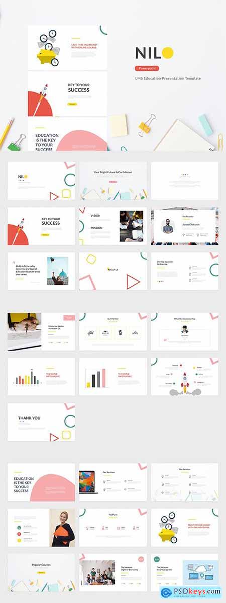 Nilo - LMS Education Powerpoint Google Slides and Keynote Templates