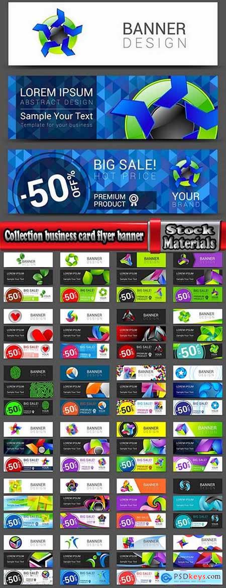 Collection business card flyer banner vector image 13-25 EPS