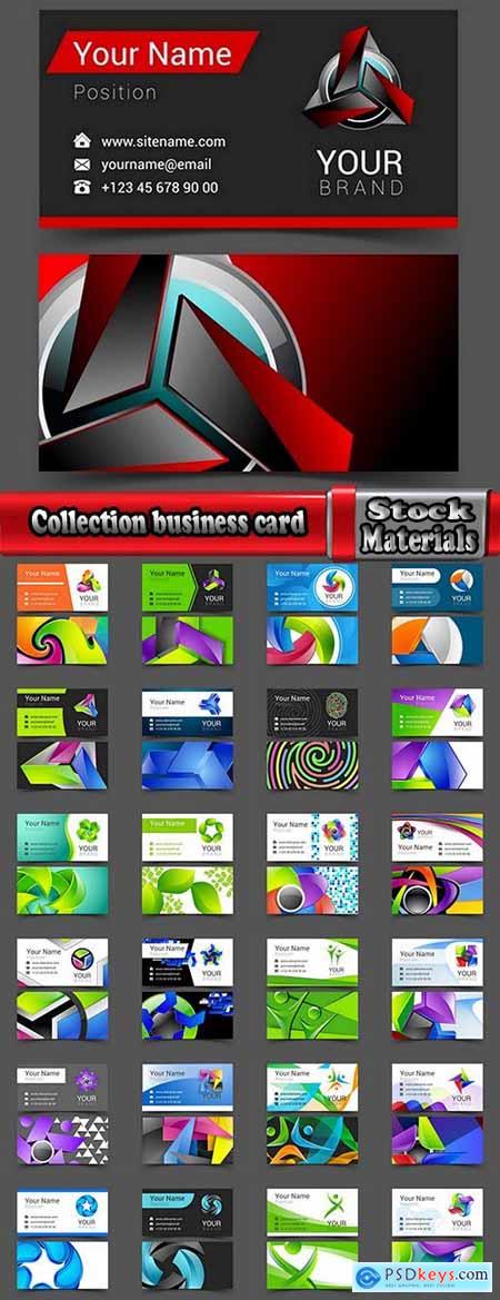 Collection business card flyer banner vector image 12-25 EPS
