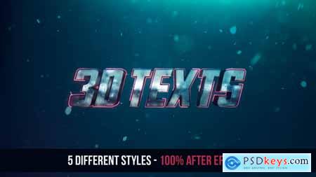 Videohive 3D Texts Effects - No Plugins Free