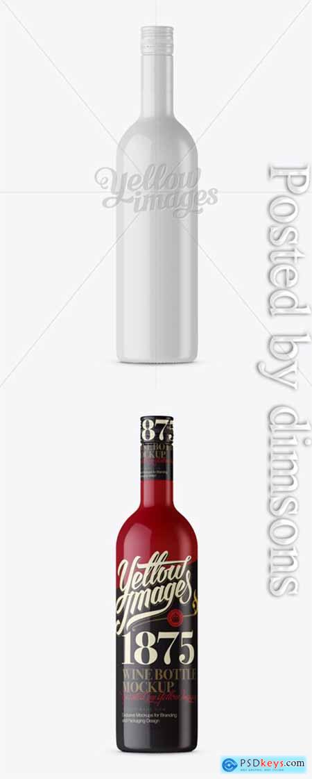 Download Wine Bottle Hq Mockup Front View Free Download Photoshop Vector Stock Image Via Torrent Zippyshare From Psdkeys Com
