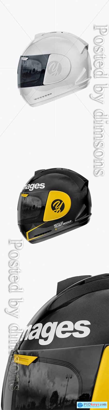 Moto GP Helmet Mockup - Side View