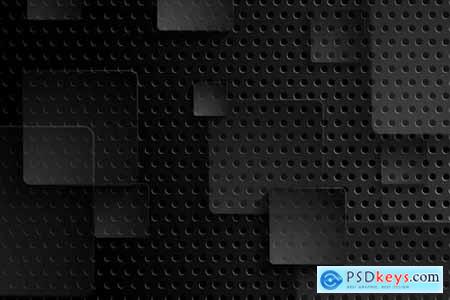 Black tech perforated abstract background