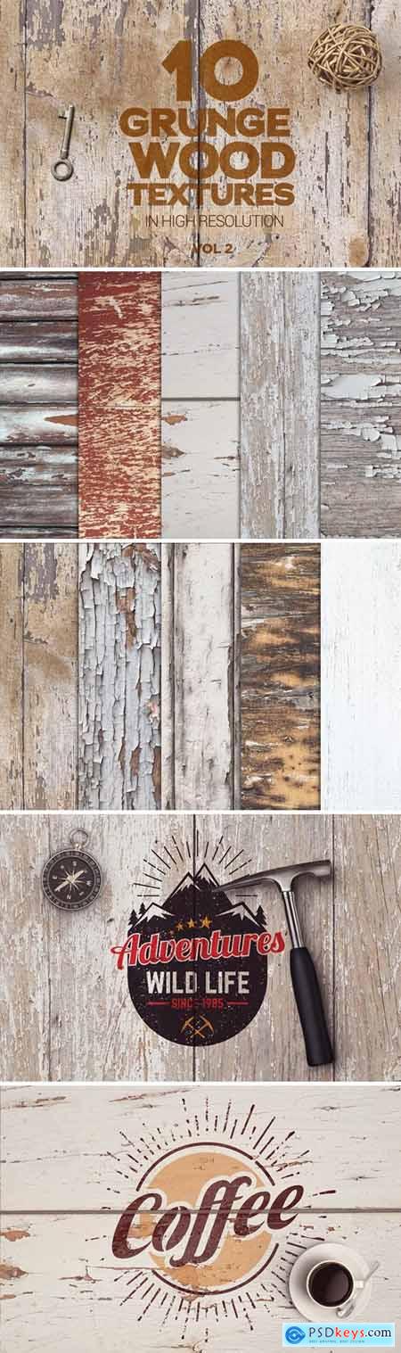 Grunge Wood Textures x10 vol2