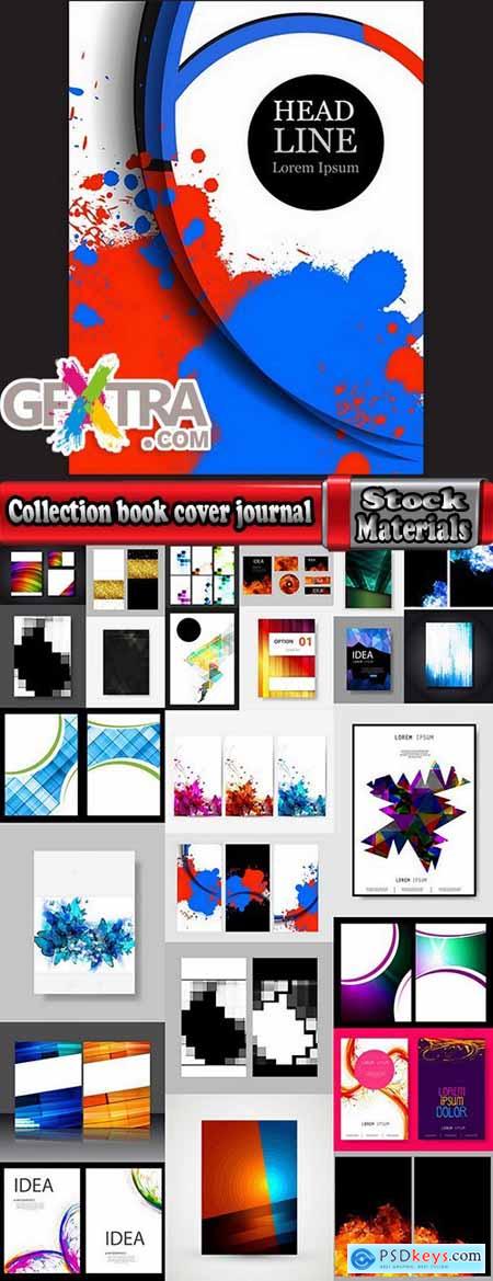 Collection book cover journal notebook flyer card business card banner vector image 45-25 EPS