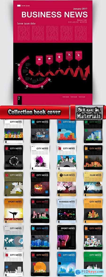 Collection book cover journal notebook flyer card business card banner vector image 69-25 EPS