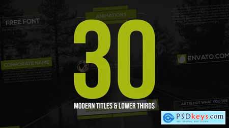 Videohive 30 Modern Titles & Lower Thirds Free