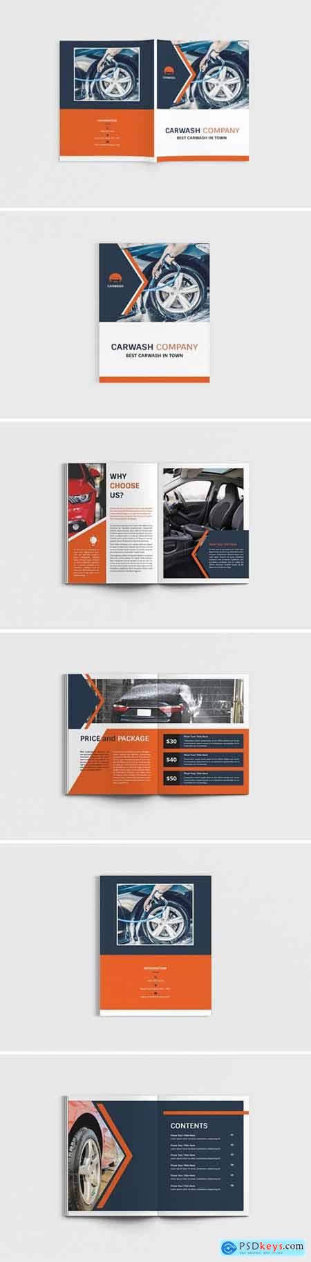 Autowash - A4 Car Wash Brochure Template