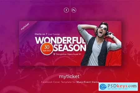 MyTicket - Event Music Facebook Cover Template