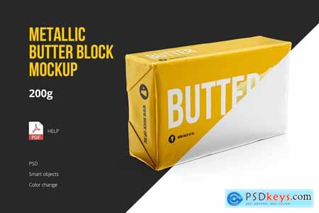 Butter 200g Front 3-4 view Mockup