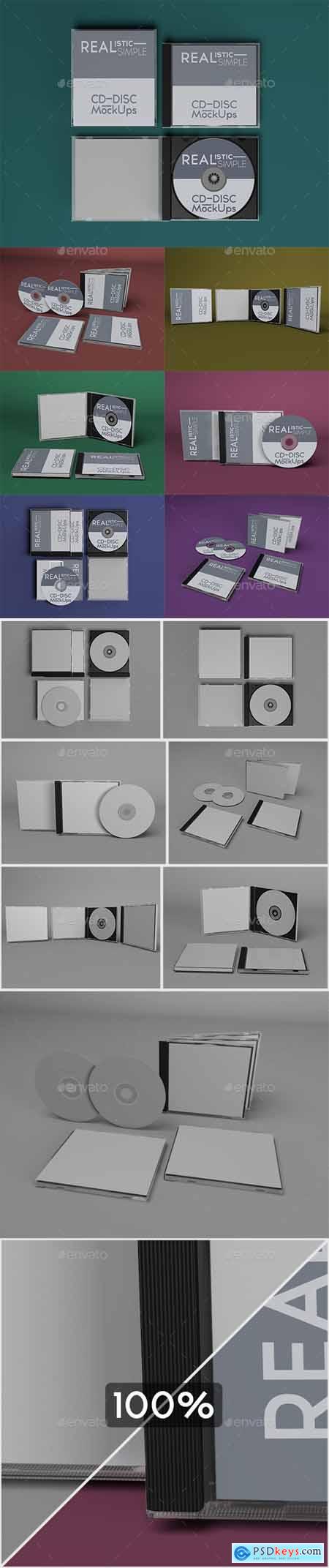 Realistic Simple CD-Disc Mock-Ups