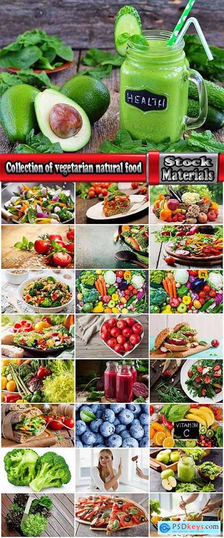 Collection of vegetarian natural food diet vegetables fruit salad 25 HQ Jpeg