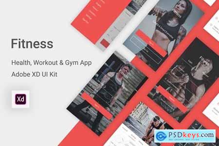 Fitness - Health, Workout & Gym UI Kit in Adobe XD