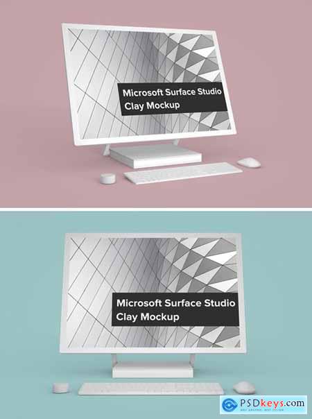 Microsoft Surface Studio Clay Mockup