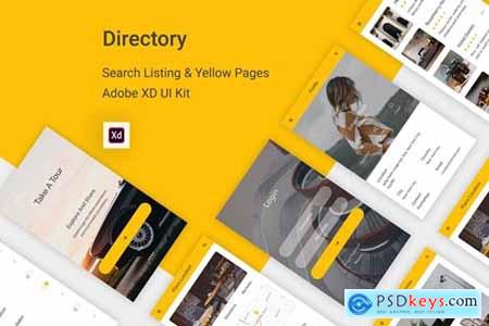 Directory - Listing Mobile App For Adobe XD