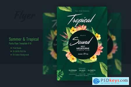Summer & Tropical Sound Flyer Template V-8