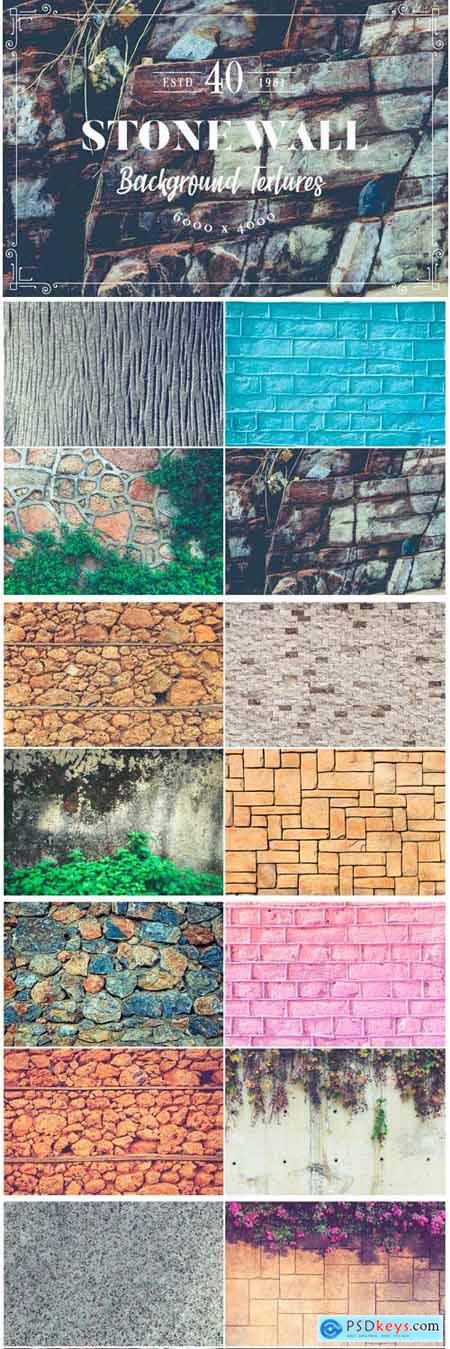 Creativemarket 40 Stone Wall Background Textures 3737569