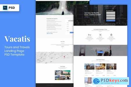 Tours & Travels - Landing Page PSD Template