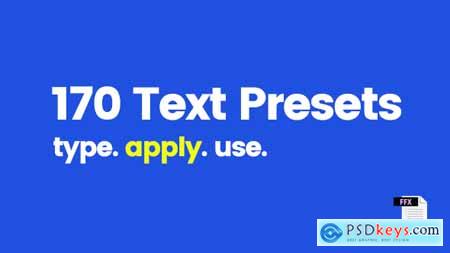 Videohive 170 Text Presets