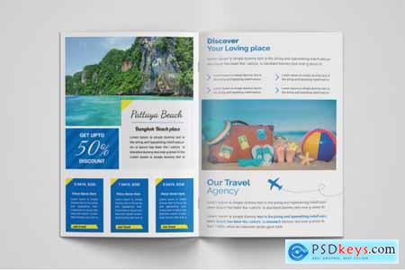 Travel Bi Fold Brochure template