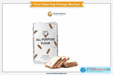 Flour Paper Bag Package Mockup