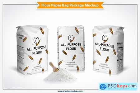 Flour Paper Bag Package Mockup
