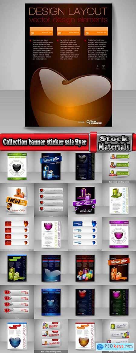 Collection banner sticker sale flyer heart discount gift card box with a surprise 25 EPS