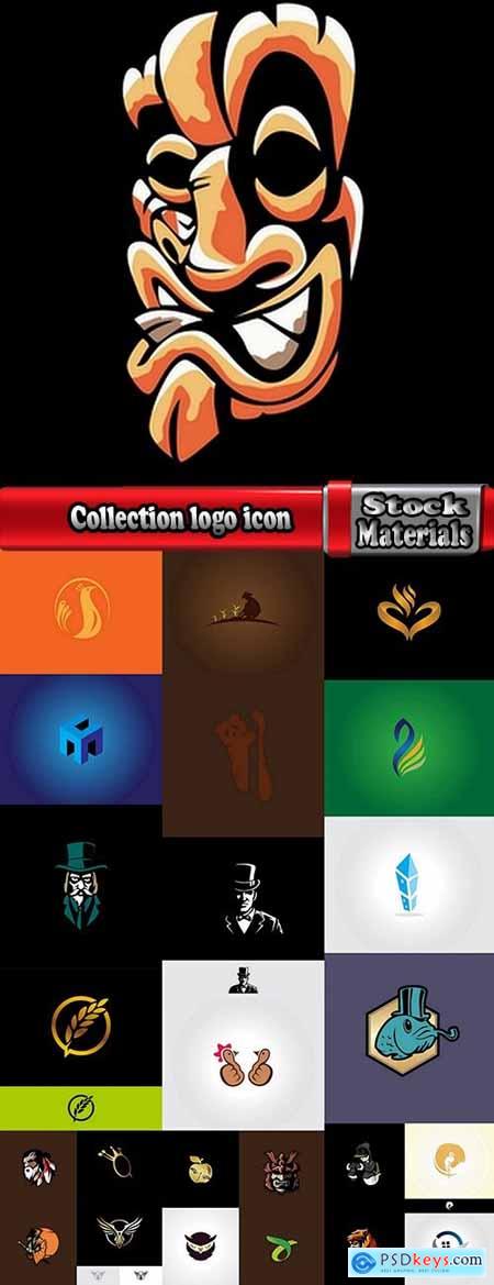 Collection logo icon web design element site 68-25 EPS