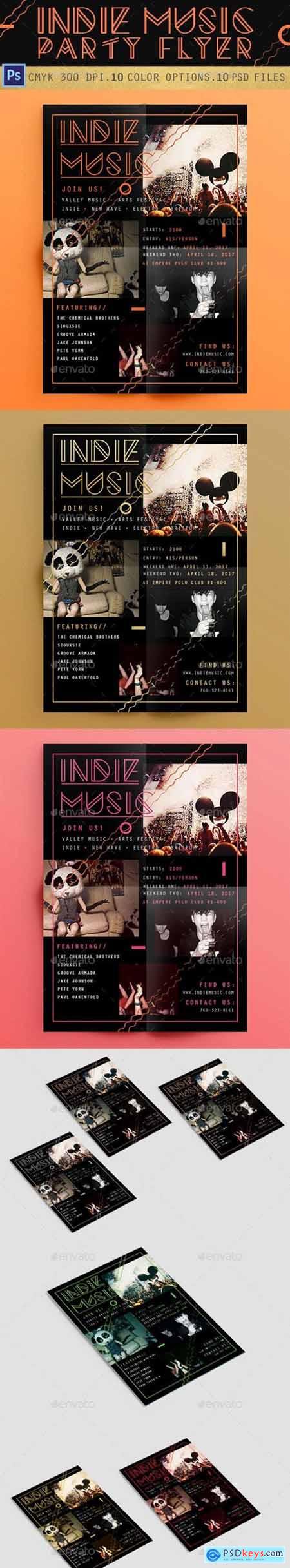 Indie Music Party Flyer