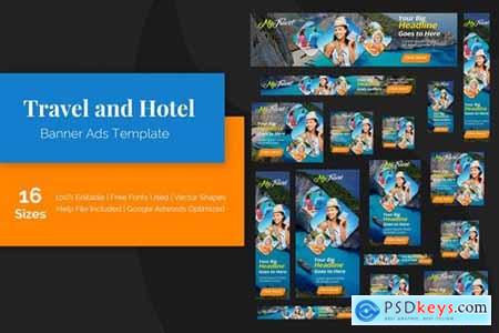 Travel and Hotel Banner Ads Template