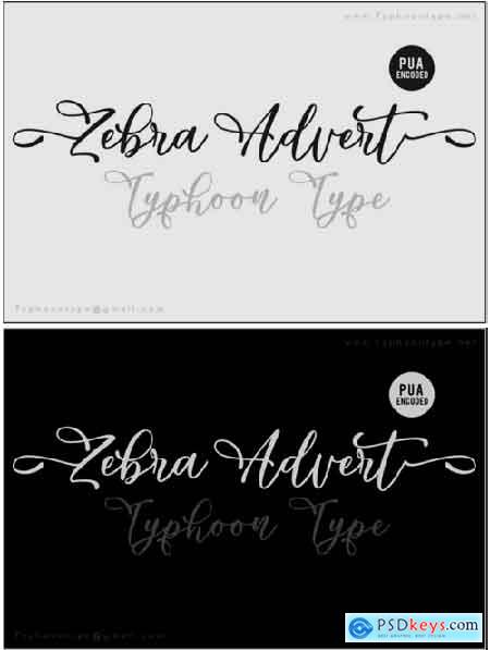 Zebra Advert FontZebra Advert Font