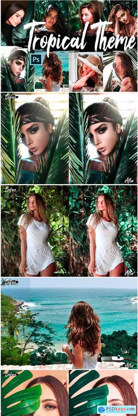 Tropical Color Grading Photoshop Actions 1412826