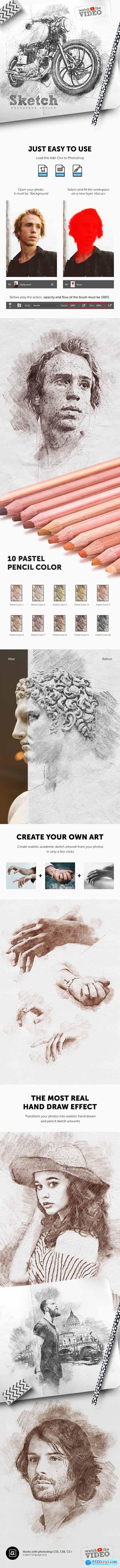 Sketch - Photoshop Action