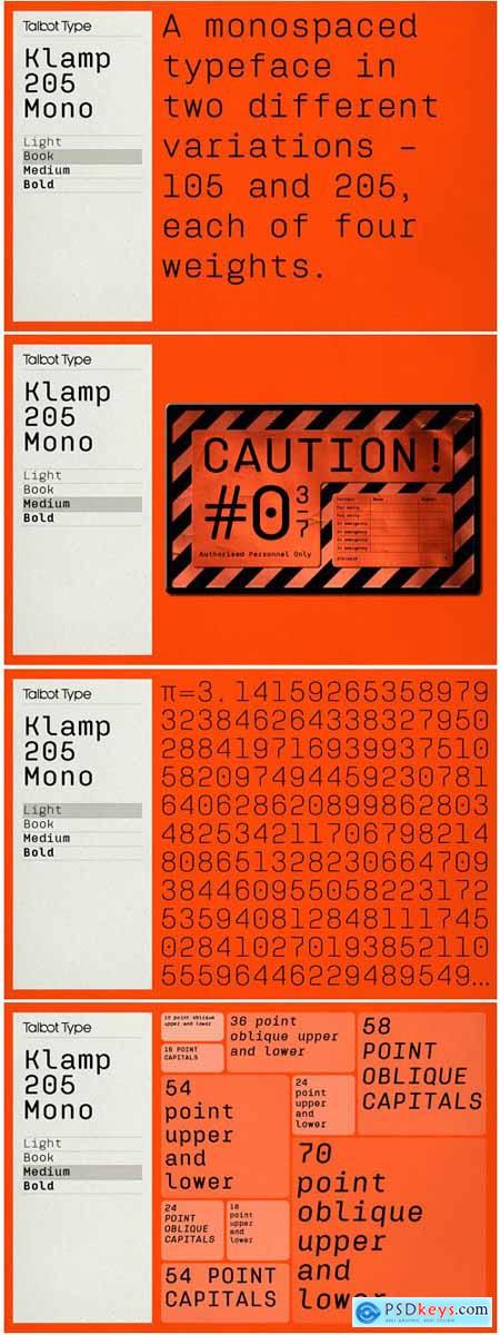 Klamp 205 Mono Font Family