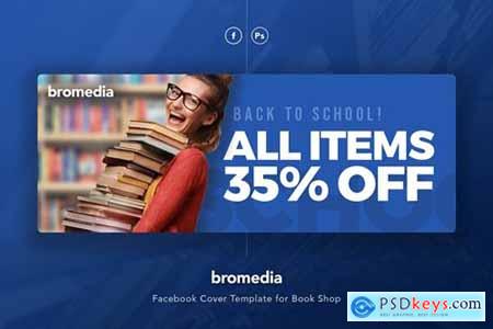 Bromedia - Book Shop Facebook Cover Template