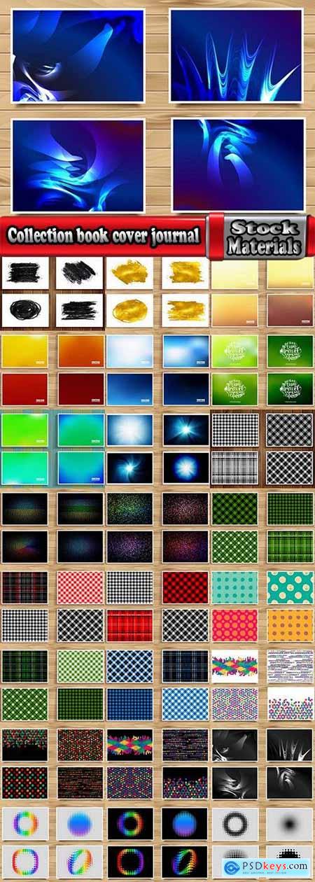 Collection book cover journal notebook flyer card business card banner vector image 61-25 EPS