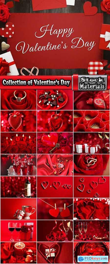 Collection of Valentine's Day gift heart still life illustration holiday 2-25 EPS
